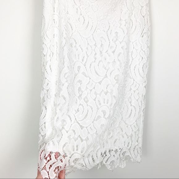 GUESS | White Lace Skirt Scalloped Hem M - Picture 3 of 8